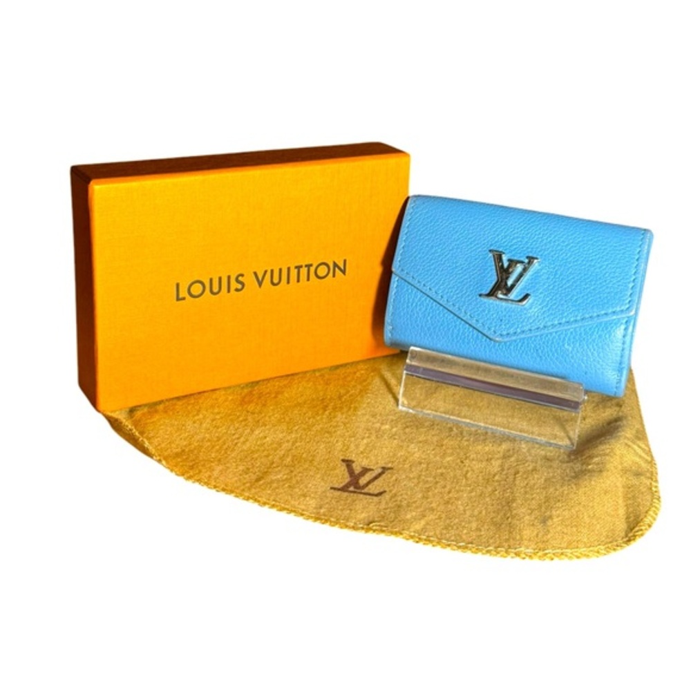 Louis Vuitton MiniLock leather wallet in Blue NWOT